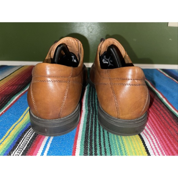 Florsheim Shoes Men 12D Brown Leather Lace‎ Up Cap Toe Oxfords Business Wedding - Picture 5 of 11